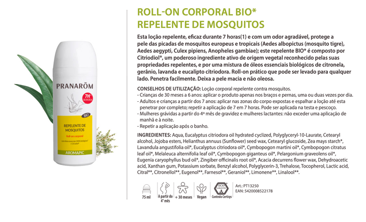 Roll-On Repellent Citronella 75ml (bio) 