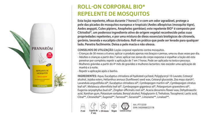 Roll-On Répulsif Citronnelle 75ml (bio) 