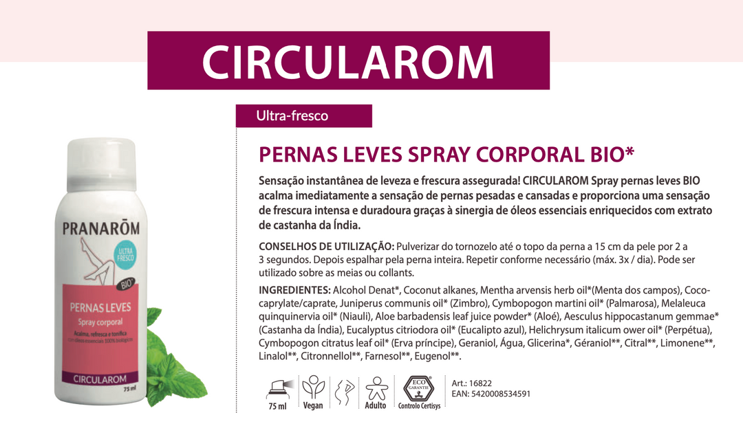 Spray circulação 75ml (bio) | Pernas Pesadas