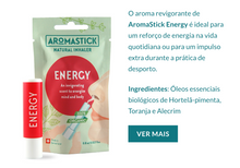 Inalador com óleos essenciais bio | ENERGY (Validade 10/26)