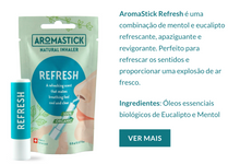 Inalador com óleos essenciais bio | pronto a usar REFRESH (Validade 10/26)