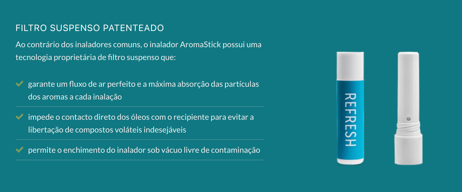Inalador com óleos essenciais bio | pronto a usar