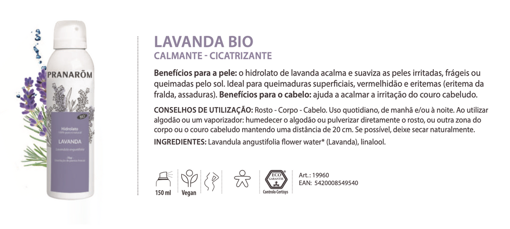 Hidrolato de Lavanda | Spray 150ml