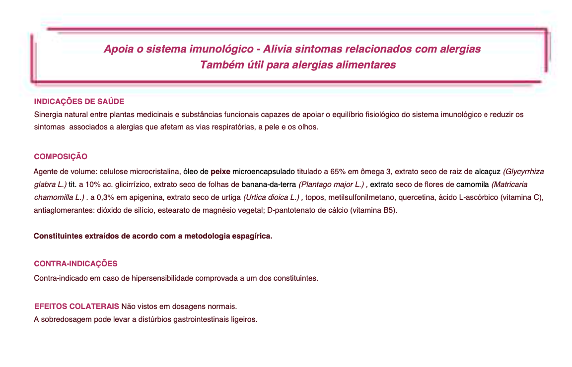 Suplemento Natural - Alergias e Imunidade | ALLERGVIN 60cps .