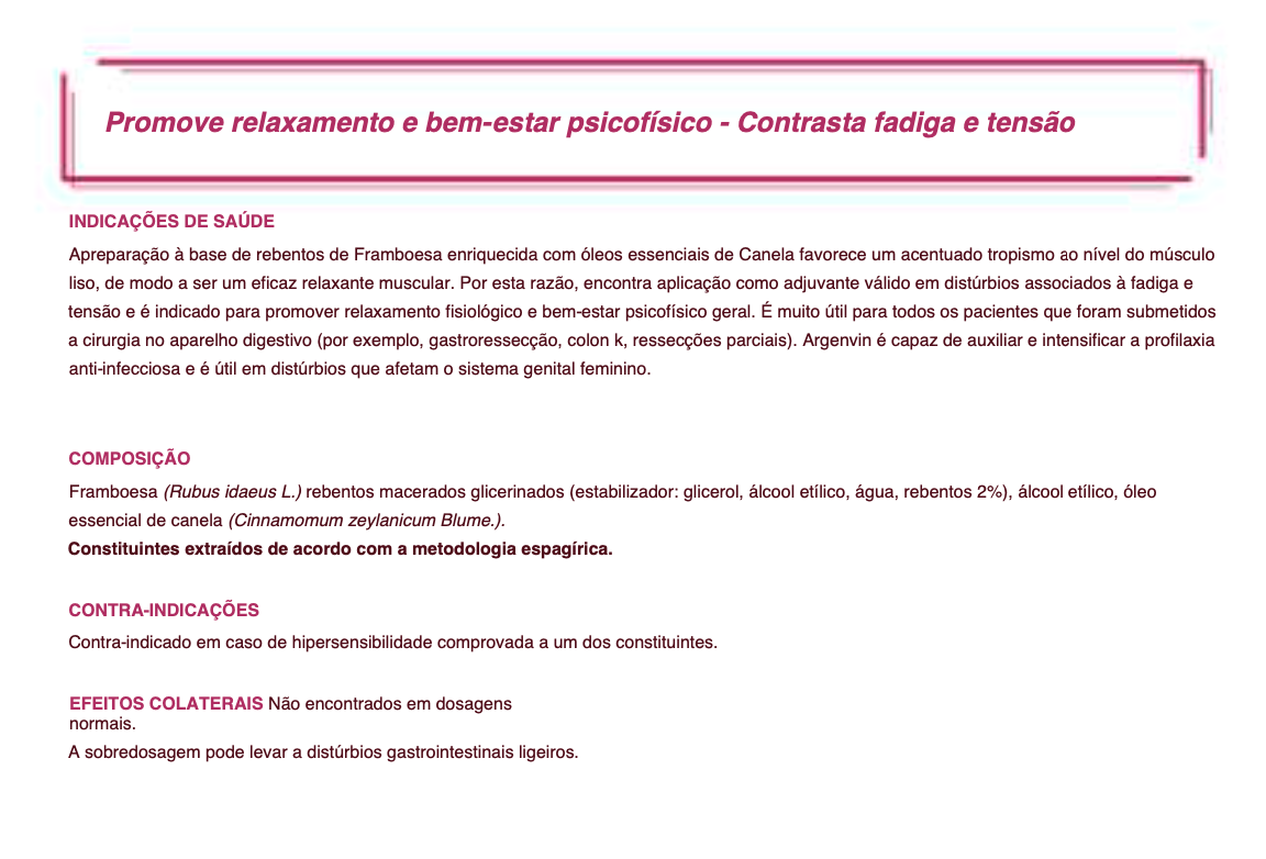 Suplemento Natural - Fadiga e Tensão | ARGENVIN 10ML ***