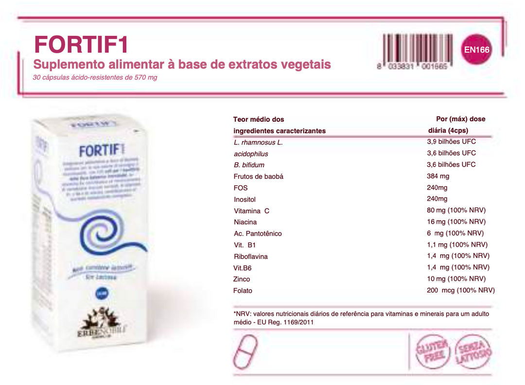 Suplemento Natural - Probióticos | FORTIF1, 30CPS