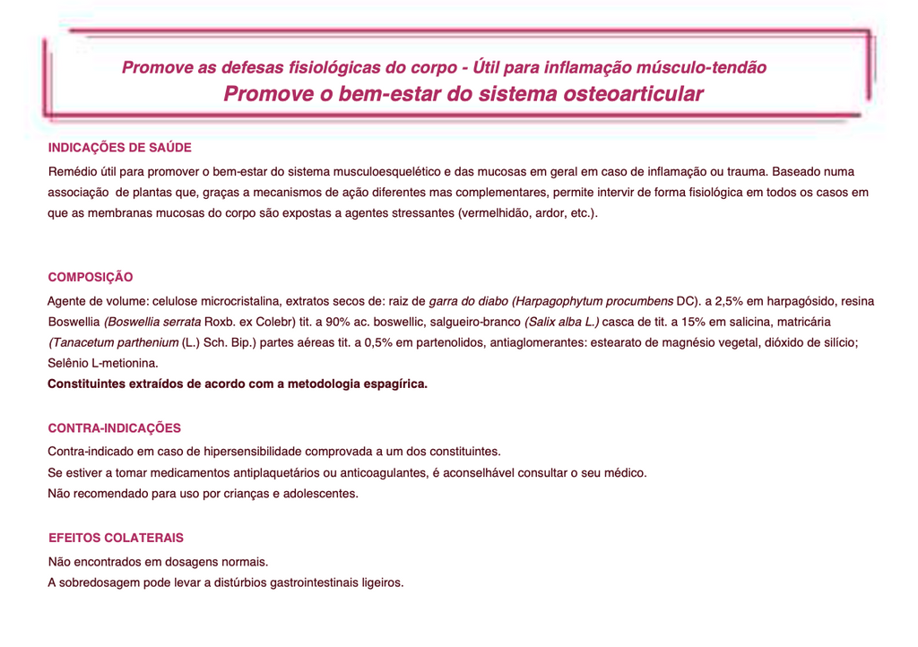 Suplemento Natural - Inflamação Muscular | INFIAVIN 60CPR