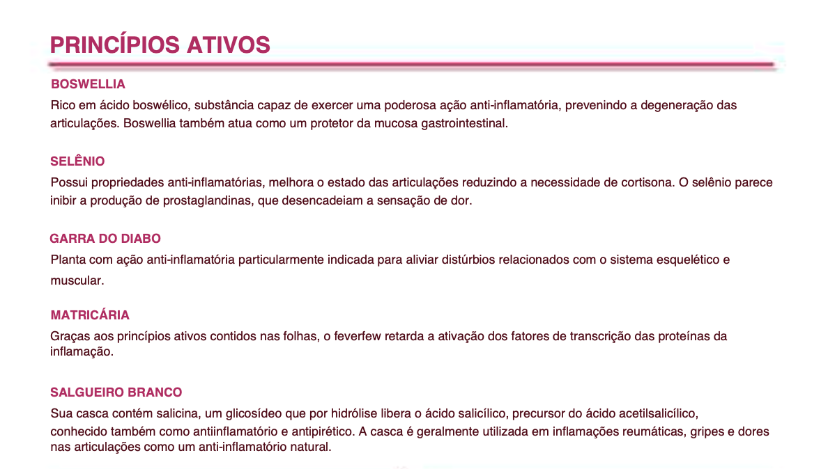 Suplemento Natural - Inflamação Muscular | INFIAVIN 60CPR