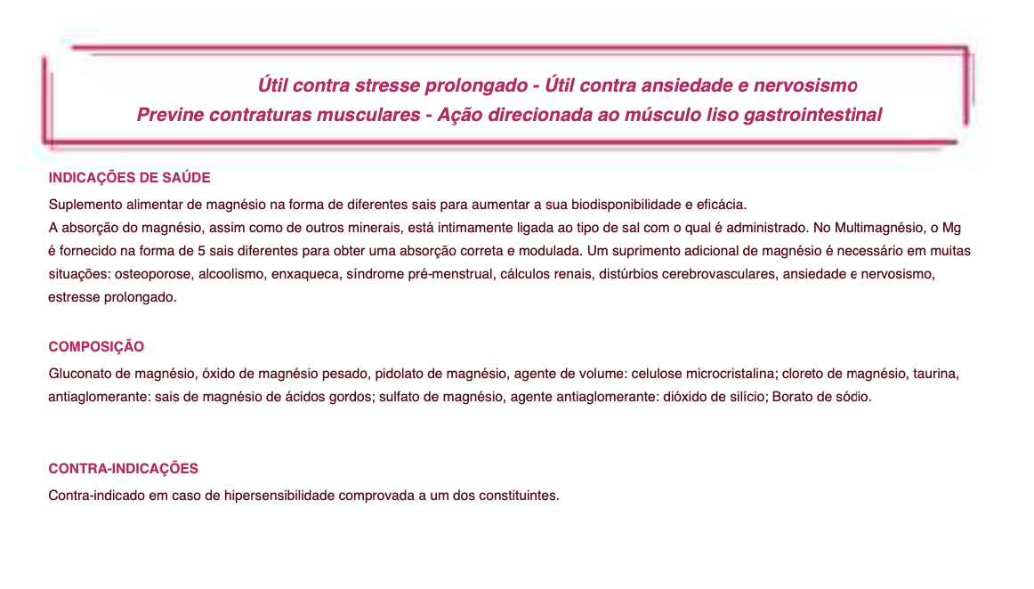 Suplemento Natural - Contraturas Musculares | MULTIMAGNESIO 60CPR