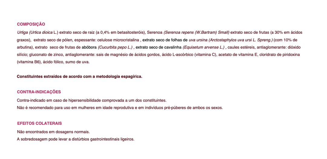 Suplemento Natural - Próstata | PROSTVIN 60CPR ***