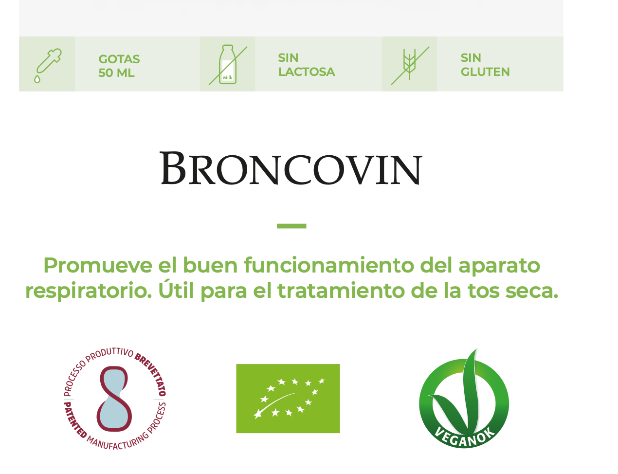 Suplemento Natural - Sistema Respiratório | BRONCOVIN 50ML ***