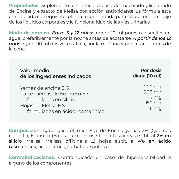 Suplemento natural - Infantil Urinário +5A | Notti Serene