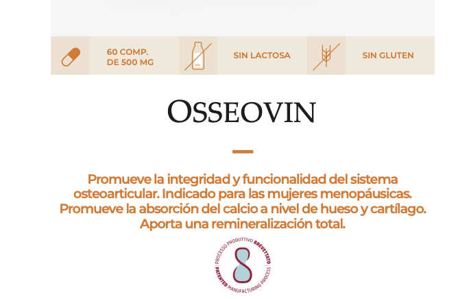 Suplemento Natural - Absorção Cálcio | OSSEOVIN 60CPR
