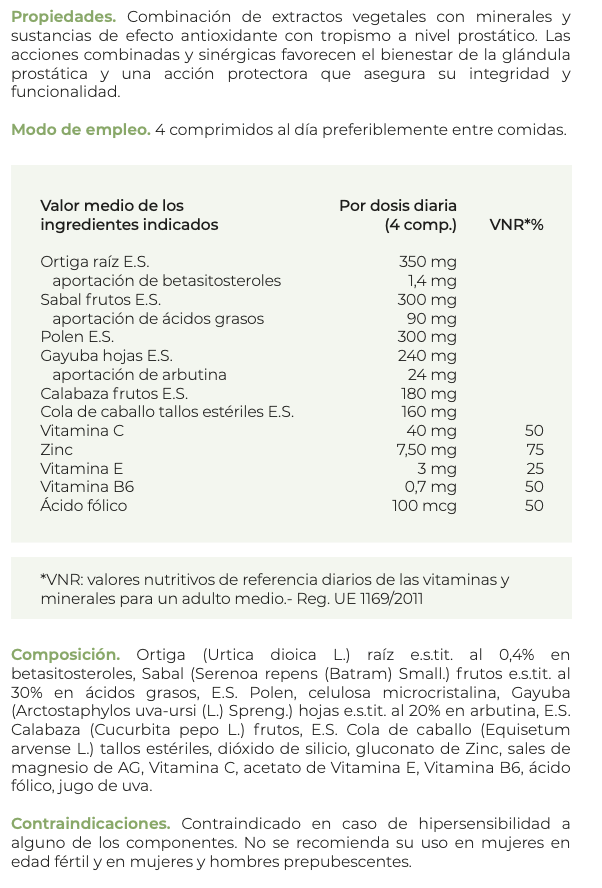 Suplemento Natural - Próstata | PROSTVIN 60CPR ***