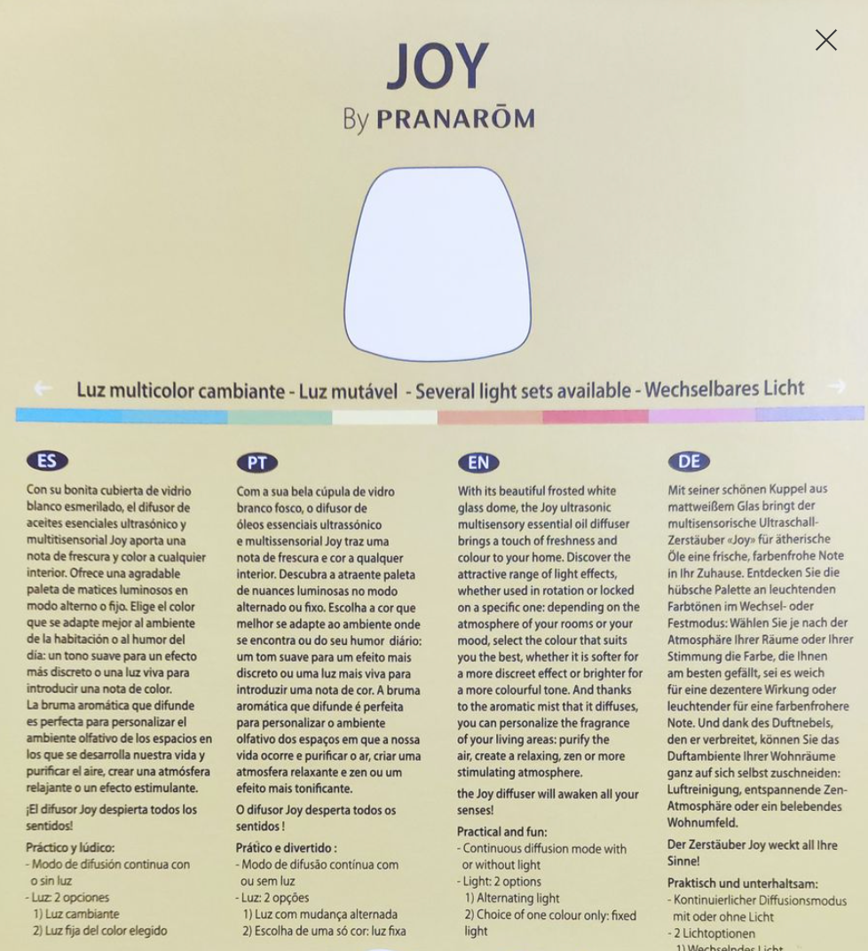 Joy ultrasonic diffuser