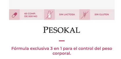 Suplemento Natural: Programa Controlo Peso | PESOKAL 60Cps
