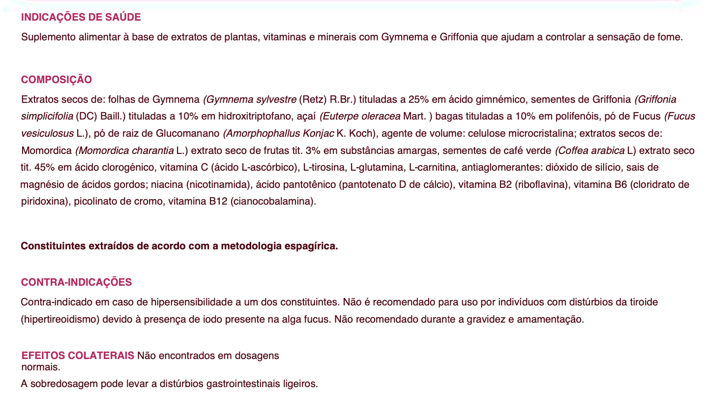 Suplemento Natural - Controlo Peso | CONTROKAL 60cps %