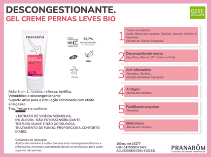 Gel Creme circulação100ml (bio) | Pernas Pesadas .