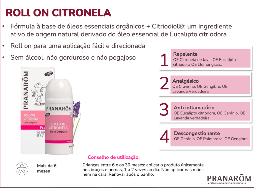 Solução Natural Bébé 30ml bio | Roll-on Repelente Leite Corporal %