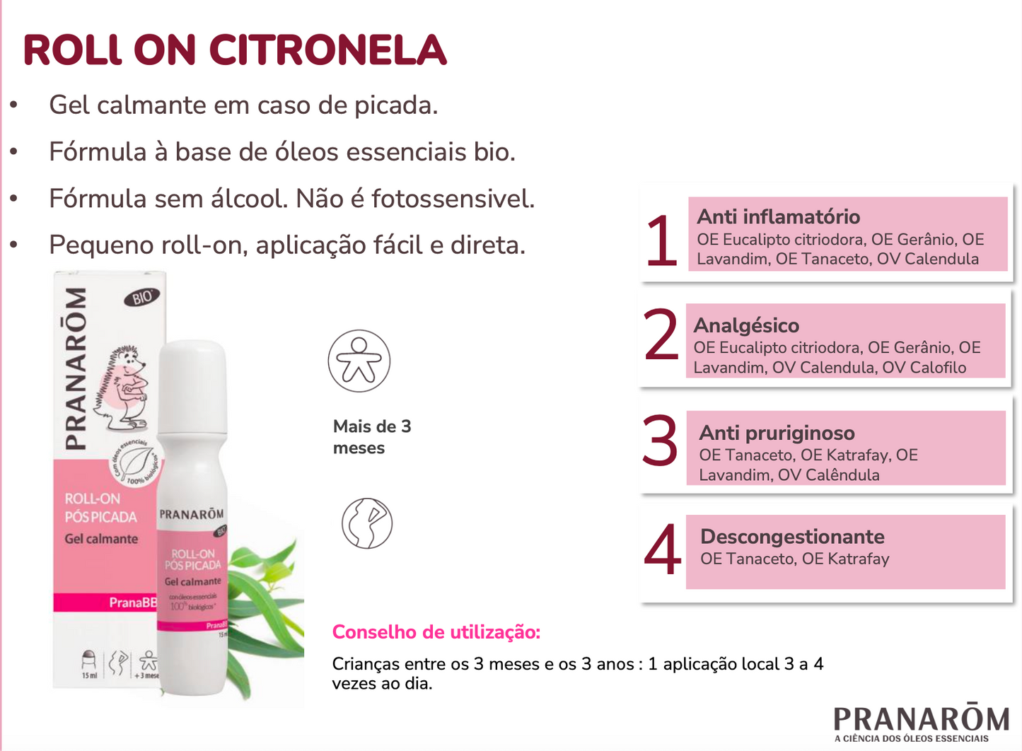 Solução Natural Bébé 15ml bio | Roll-on Pós-Picadas (Validade 08/26)