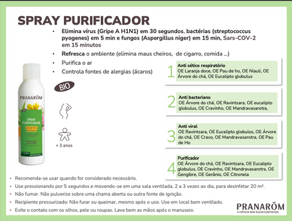 Spray Purifiant Orange Douce et Ravintsara 150ml (bio) 