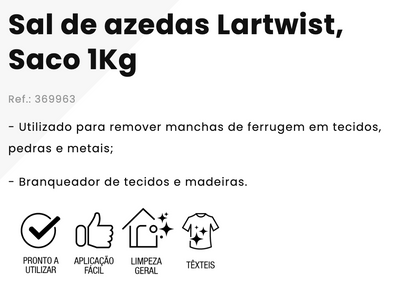 Sel d'oseille (détachant)