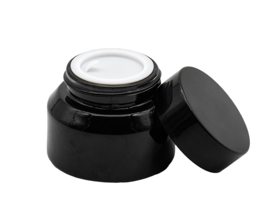 Boião de vidro preto 30ml.