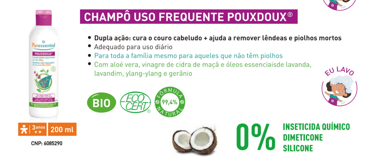 PouxDoux Champô Uso Frequente Bio 200ml