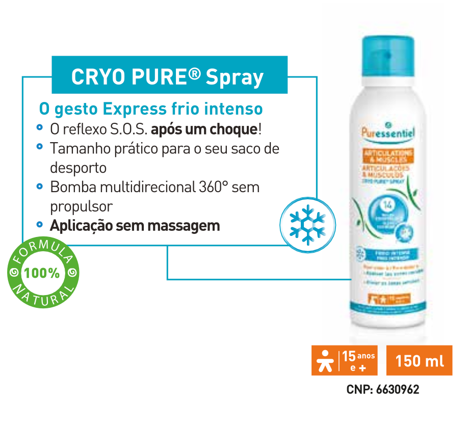 Articulações & Músculos Cryo Pure Spray 150ml.