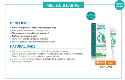 Gel S.O.S. Labial 5ml (herpes labial).