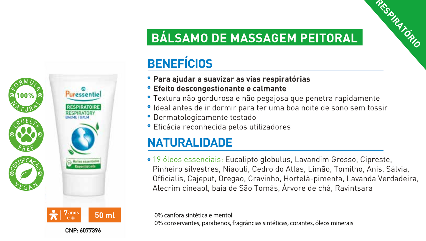 Bálsamo Peitoral de Massagem 50ml (7 anos+)