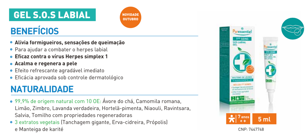 Gel S.O.S. Labial 5ml (herpes labial).