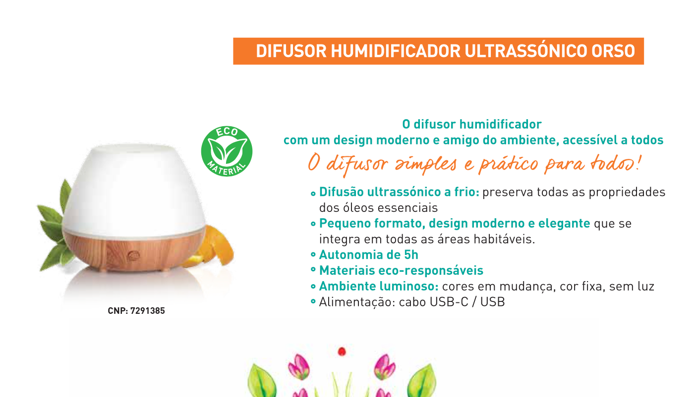 Difusor Humidificador Ultrassónico Orso