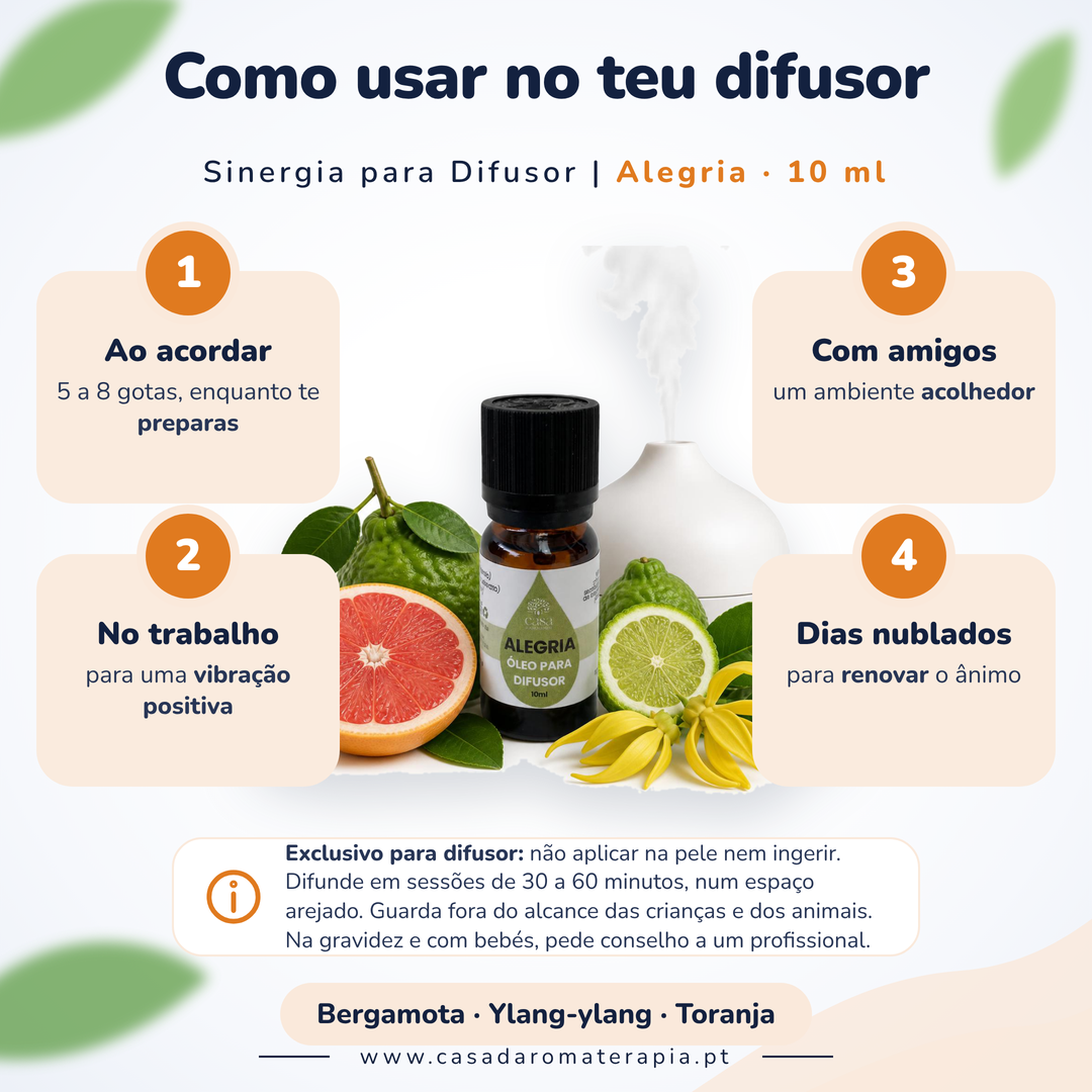Óleos essenciais para difusor 10ml | Alegria Casa d'Aromaterapia