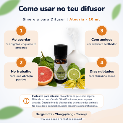 Óleos essenciais para difusor 10ml | Alegria Casa d'Aromaterapia