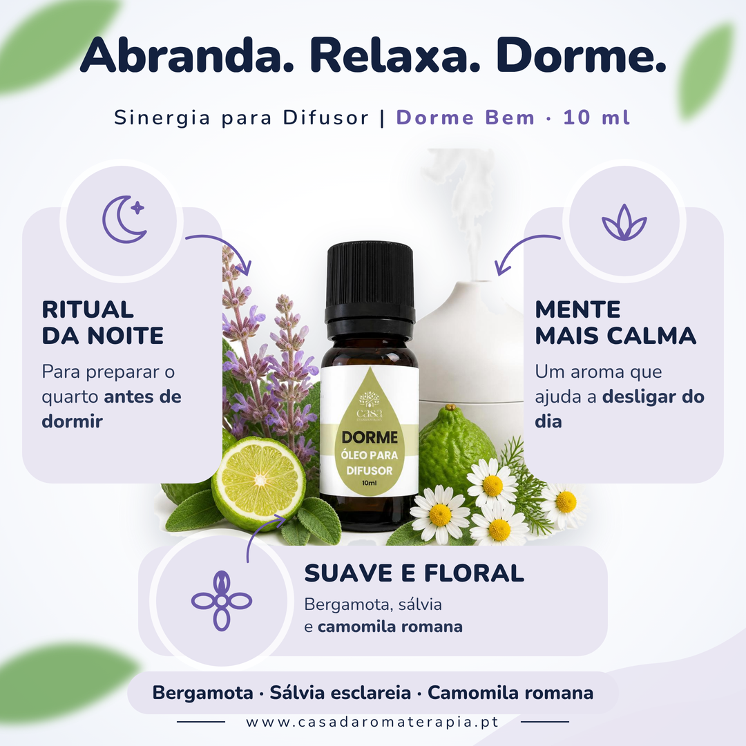 Óleos essenciais para difusor 10ml | Dorme bem | Casa d'Aromaterapia