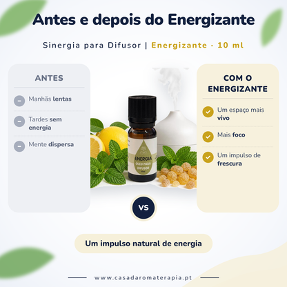 Óleos essenciais para difusor 10ml | Energizante Casa d'Aromaterapia