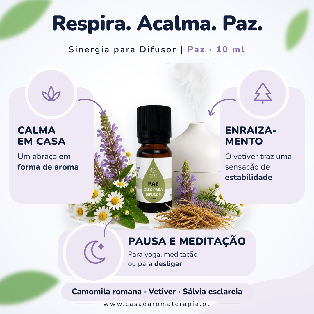 Óleos essenciais para difusor 10ml | Paz Casa d'Aromaterapia