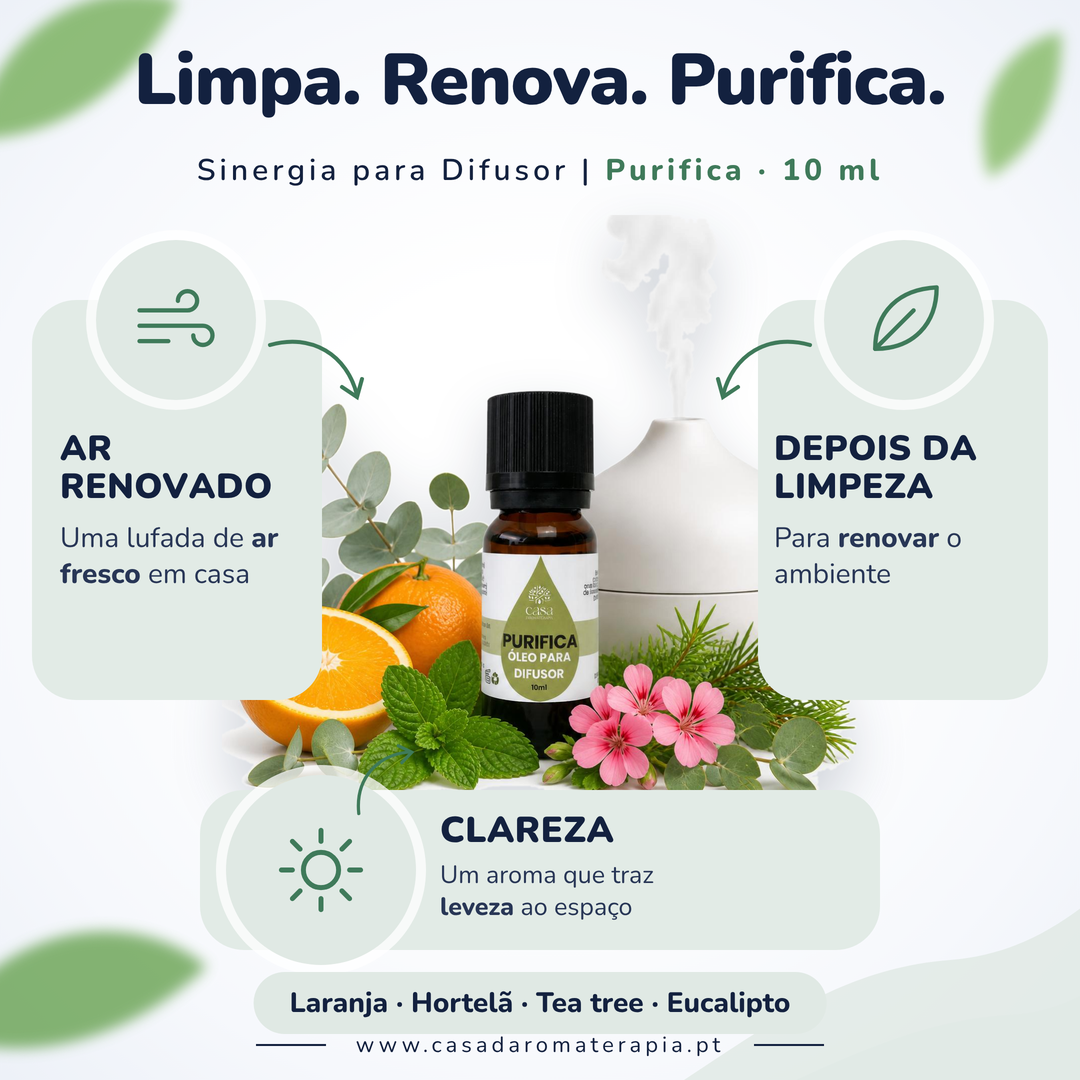 Óleos Essenciais para Difusor 10ml | Purifica Casa d'Aromaterapia