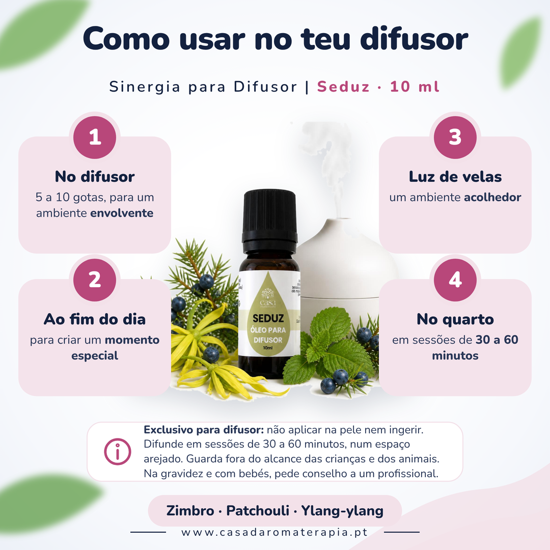Óleos essenciais para difusor 10ml | Seduz | Casa d'Aromaterapia