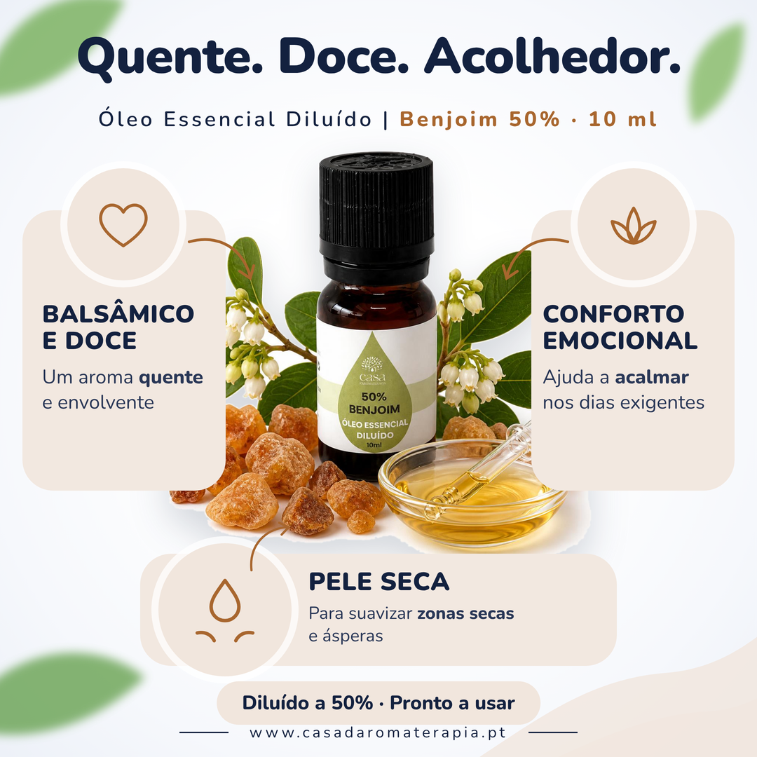Óleo Essencial de Benjoim | Styrax benzoin | 10ml | Casa d'Aromaterapia | Diluído 50%