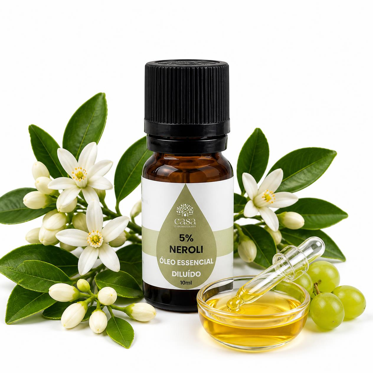 Óleo Essencial de Neroli | Citrus aurantium | 10ml | Casa d'Aromaterapia | Diluído 5%