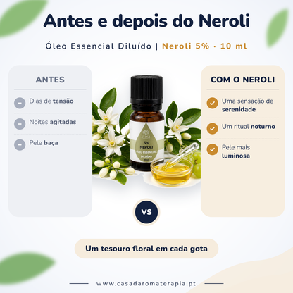 Óleo Essencial de Neroli | Citrus aurantium | 10ml | Casa d'Aromaterapia | Diluído 5%