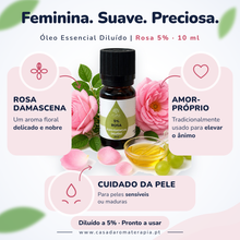 Óleo Essencial de Rosa | Rosa damascena | 10ml | Casa d'Aromaterapia | Diluído 5%