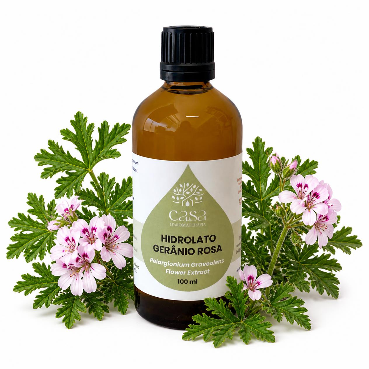 Hidrolato de Gerânio | Pelargonium graveolens | 100ml | Casa d'Aromaterapia