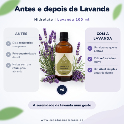 Hidrolato de Lavanda | Lavandula angustifolia | 100ml | Casa d'Aromaterapia