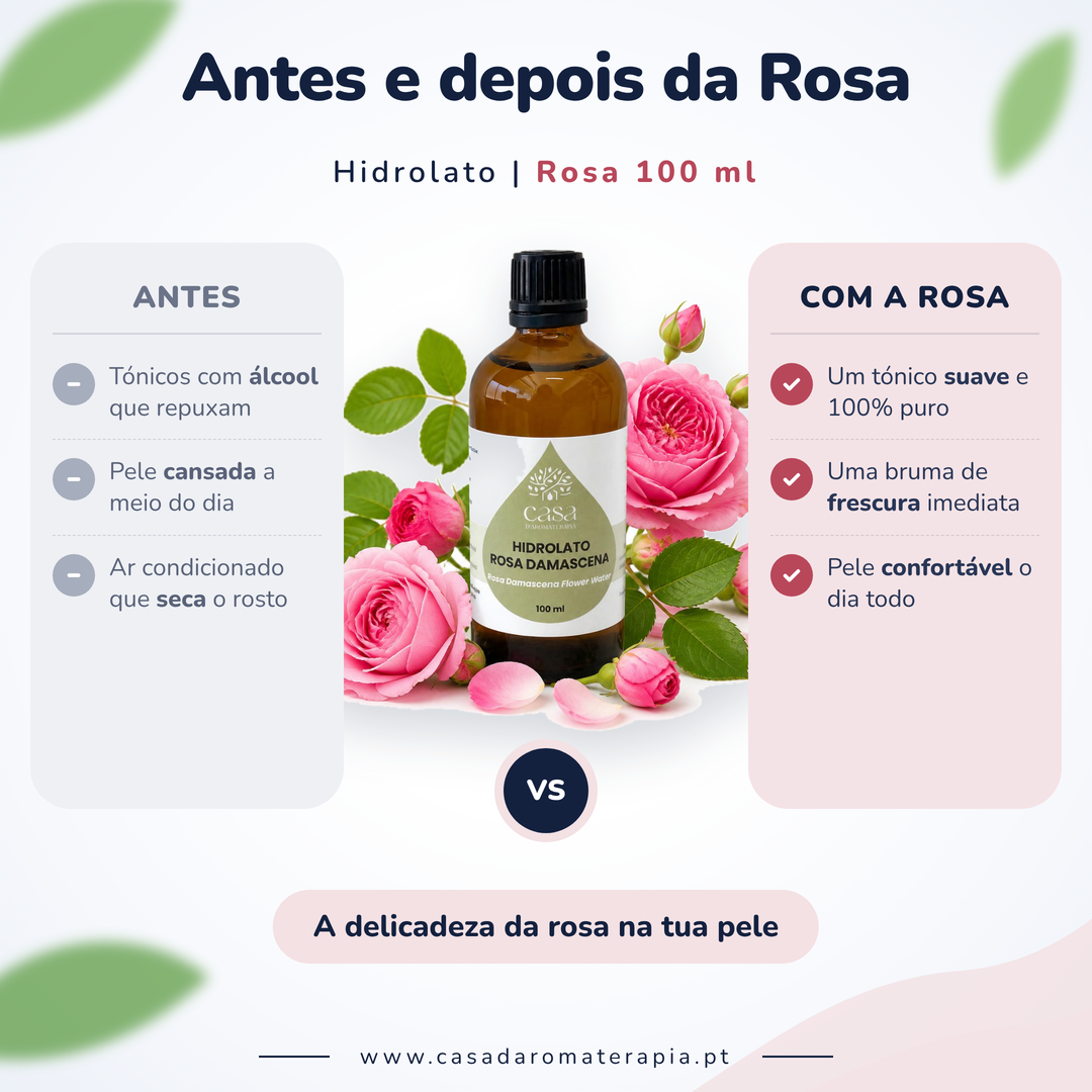 Hidrolato de Rosa | Rosa damascena | 100ml | Casa d'Aromaterapia