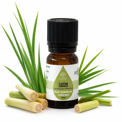 Óleo Essencial de Capim-Limão | Cymbopogon flexuosus | BIO | 10ml | Casa d'Aromaterapia