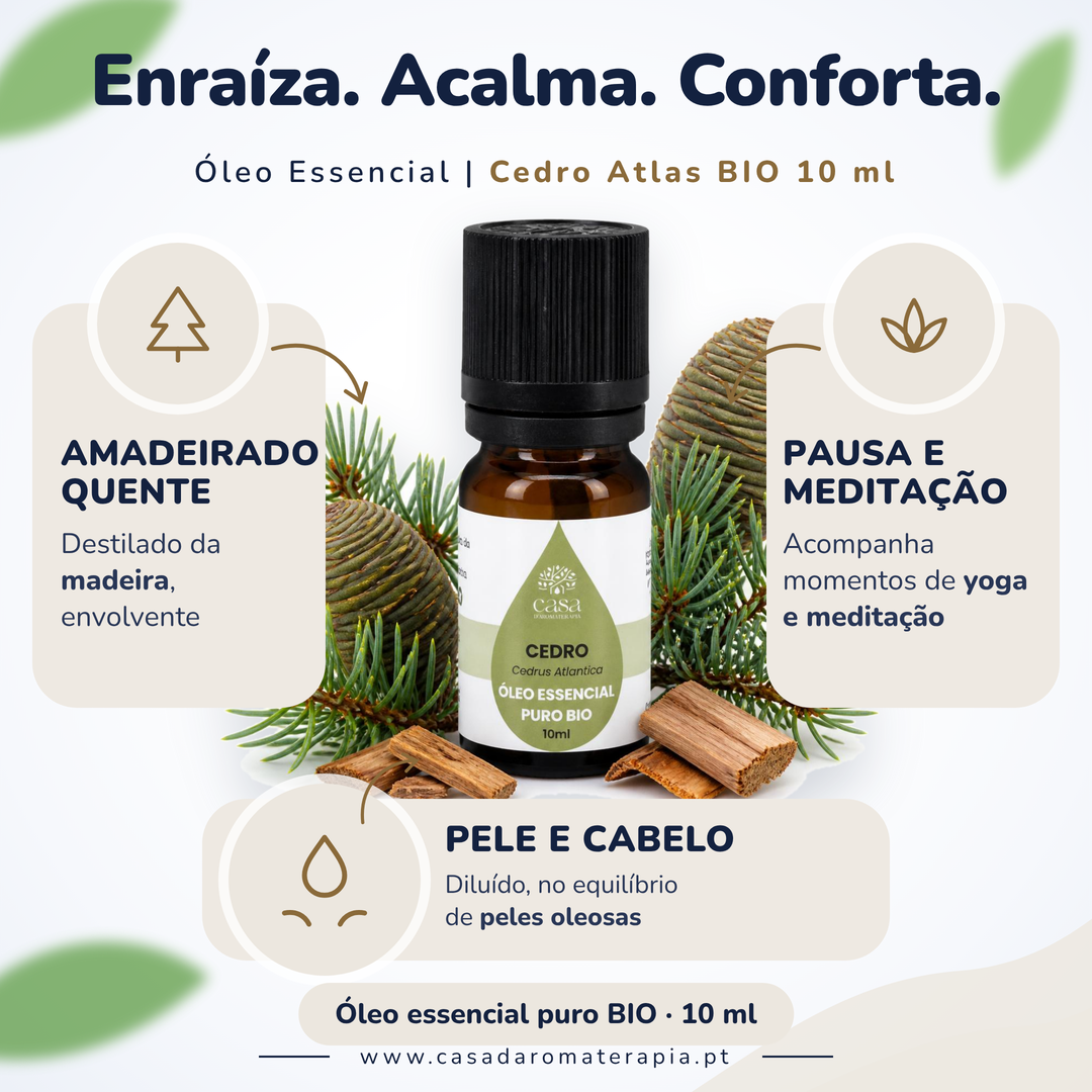 Óleo Essencial de Cedro Atlas | BIO | Casa d'Aromaterapia