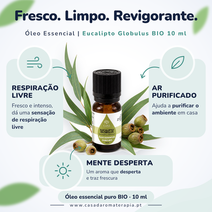 Óleo Essencial de Eucalipto | Eucalyptus globulus | BIO | 10ml | Casa d'Aromaterapia